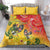 New Zealand Piwakawaka Christmas Bedding Set With Maori Pattern