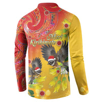 New Zealand Piwakawaka Christmas Button Sweatshirt With Maori Pattern LT05 - Polynesian Pride