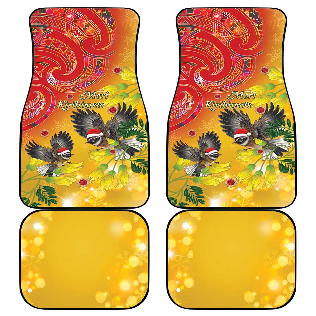 New Zealand Piwakawaka Christmas Car Mats With Maori Pattern LT05 - Polynesian Pride