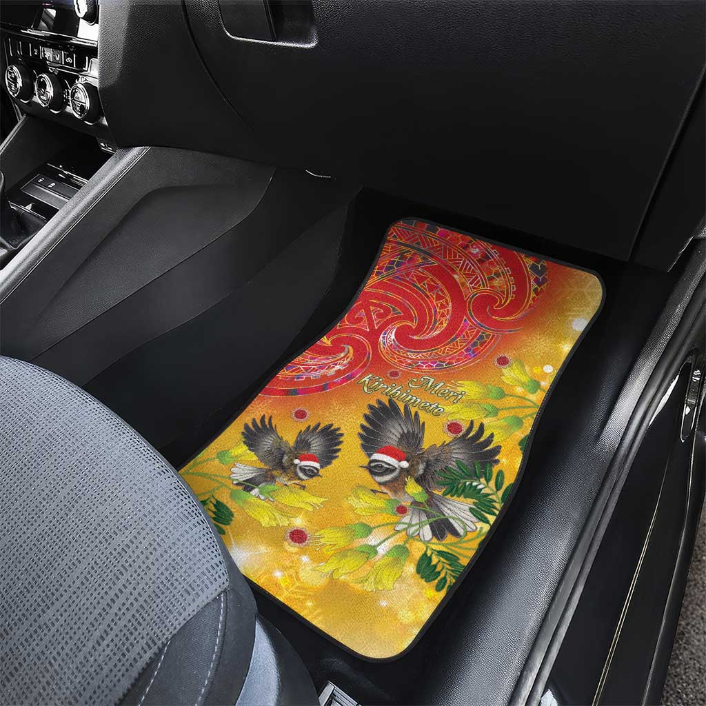 New Zealand Piwakawaka Christmas Car Mats With Maori Pattern LT05 - Polynesian Pride