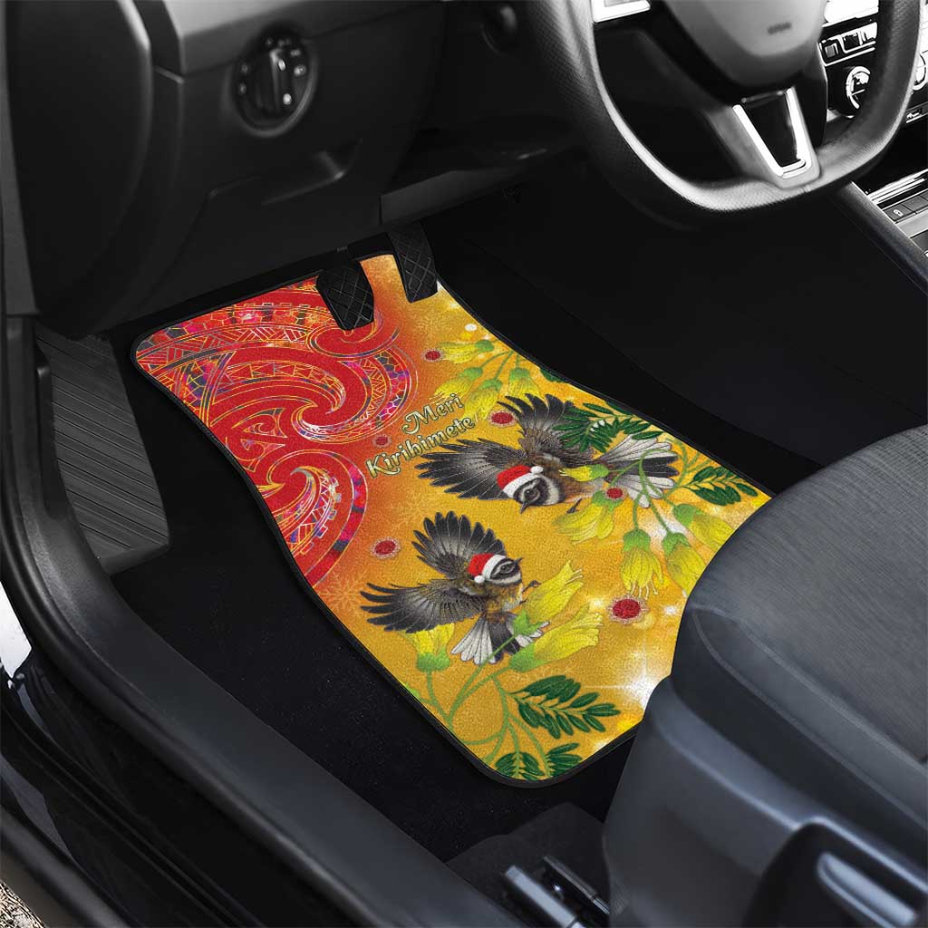 New Zealand Piwakawaka Christmas Car Mats With Maori Pattern LT05 - Polynesian Pride