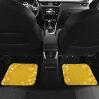 New Zealand Piwakawaka Christmas Car Mats With Maori Pattern LT05 Set 2pcs - Back Yellow - Polynesian Pride