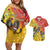 New Zealand Piwakawaka Christmas Couples Matching Off Shoulder Short Dress and Hawaiian Shirt With Maori Pattern