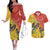 New Zealand Piwakawaka Christmas Couples Matching Off The Shoulder Long Sleeve Dress and Hawaiian Shirt With Maori Pattern