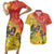 New Zealand Piwakawaka Christmas Couples Matching Short Sleeve Bodycon Dress and Hawaiian Shirt With Maori Pattern