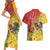 New Zealand Piwakawaka Christmas Couples Matching Short Sleeve Bodycon Dress and Hawaiian Shirt With Maori Pattern