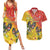 New Zealand Piwakawaka Christmas Couples Matching Summer Maxi Dress and Hawaiian Shirt With Maori Pattern