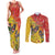 New Zealand Piwakawaka Christmas Couples Matching Tank Maxi Dress and Long Sleeve Button Shirt With Maori Pattern