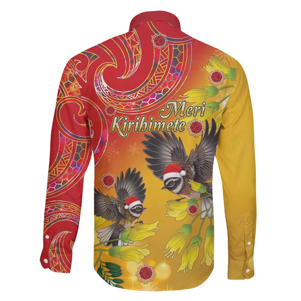 New Zealand Piwakawaka Christmas Family Matching Mermaid Dress and Hawaiian Shirt With Maori Pattern