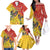 New Zealand Piwakawaka Christmas Family Matching Off The Shoulder Long Sleeve Dress and Hawaiian Shirt With Maori Pattern