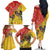 New Zealand Piwakawaka Christmas Family Matching Off The Shoulder Long Sleeve Dress and Hawaiian Shirt With Maori Pattern