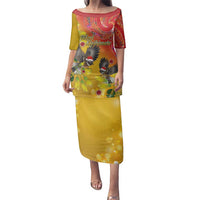 New Zealand Piwakawaka Christmas Family Matching Puletasi and Hawaiian Shirt With Maori Pattern