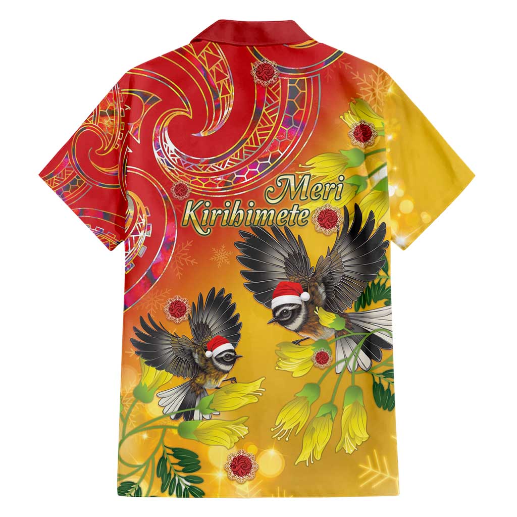 New Zealand Piwakawaka Christmas Hawaiian Shirt With Maori Pattern LT05 - Polynesian Pride