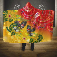 New Zealand Piwakawaka Christmas Hooded Blanket With Maori Pattern LT05 - Polynesian Pride
