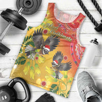 New Zealand Piwakawaka Christmas Men Tank Top With Maori Pattern LT05 - Polynesian Pride