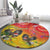 New Zealand Piwakawaka Christmas Round Carpet With Maori Pattern