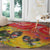 New Zealand Piwakawaka Christmas Round Carpet With Maori Pattern