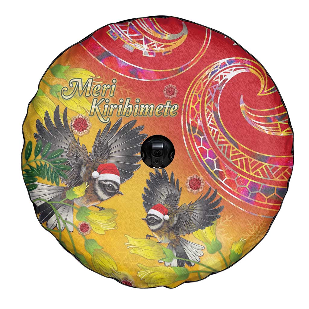 New Zealand Piwakawaka Christmas Spare Tire Cover With Maori Pattern LT05 - Polynesian Pride