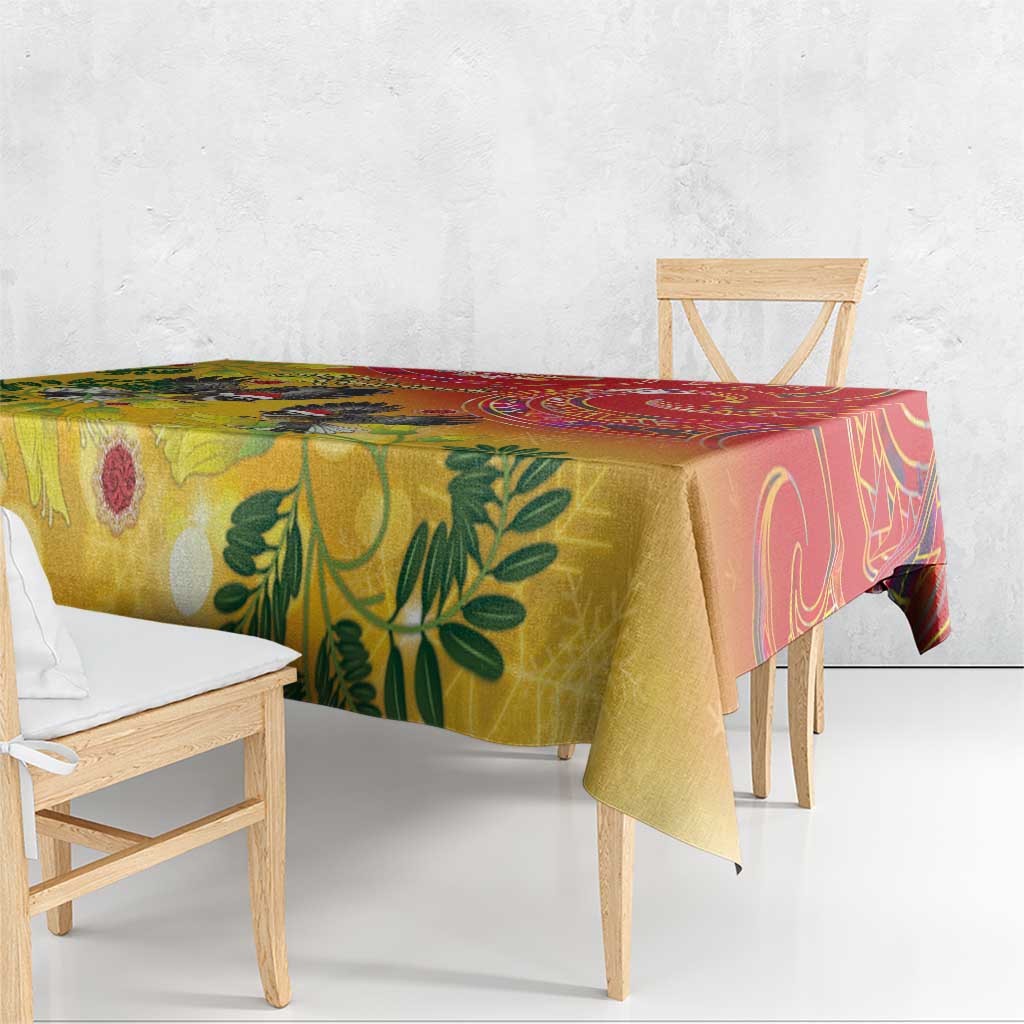 New Zealand Piwakawaka Christmas Tablecloth With Maori Pattern LT05 - Polynesian Pride