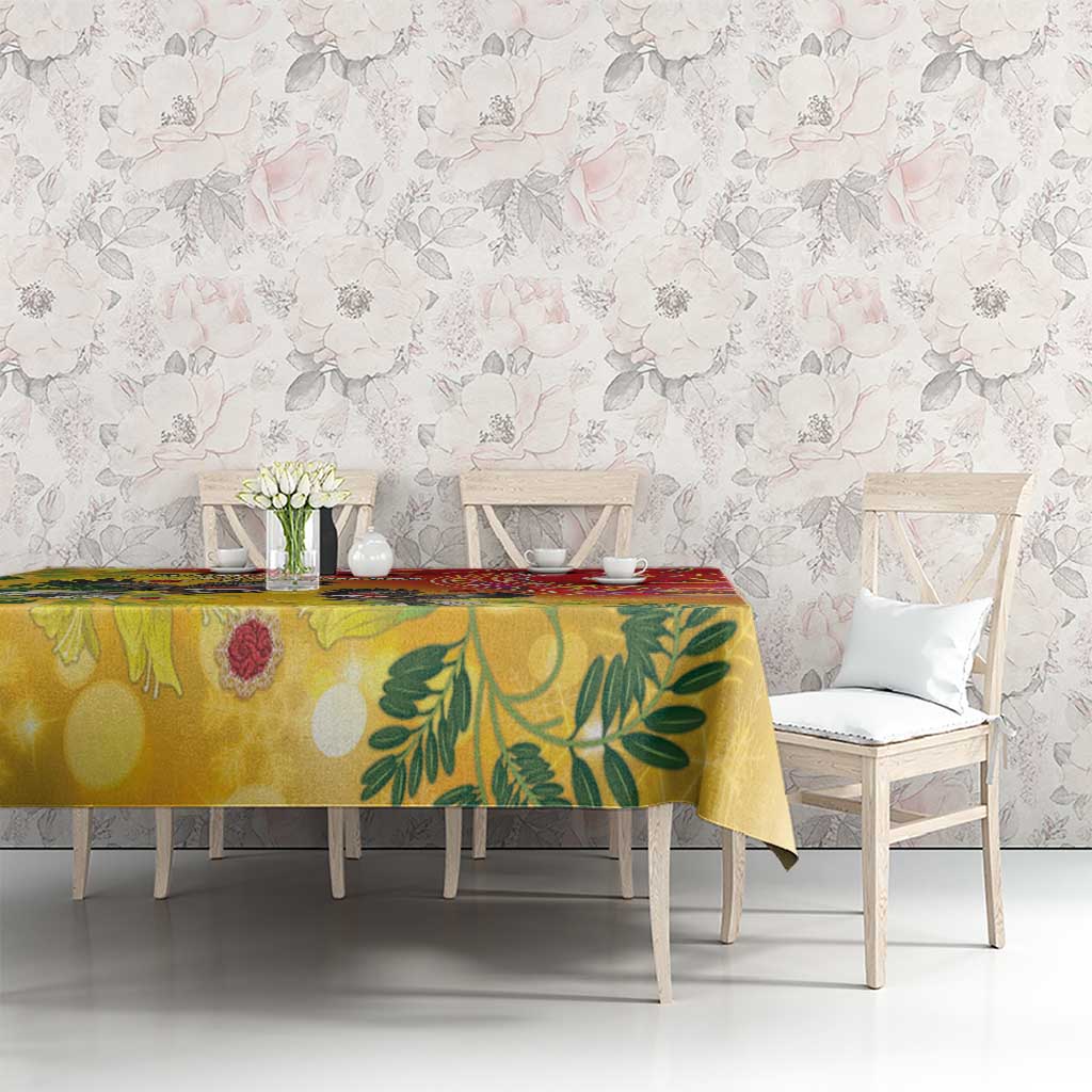 New Zealand Piwakawaka Christmas Tablecloth With Maori Pattern LT05 - Polynesian Pride