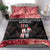 New Zealand Tiki Christmas Bedding Set Ho Ho Ho Paua Shell Glitter Red