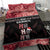 New Zealand Tiki Christmas Bedding Set Ho Ho Ho Paua Shell Glitter Red