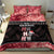 New Zealand Tiki Christmas Bedding Set Ho Ho Ho Paua Shell Glitter Red