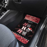 New Zealand Tiki Christmas Car Mats Ho Ho Ho Paua Shell Glitter Red LT05 - Polynesian Pride