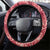 New Zealand Tiki Christmas Steering Wheel Cover Ho Ho Ho Paua Shell Glitter Red