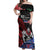 Samoa Independence Day Off Shoulder Maxi Dress Samoan Warriors Ula Fala LT05 Women Black - Polynesian Pride