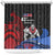 Samoa Independence Day Shower Curtain Samoan Warriors Ula Fala LT05 Black - Polynesian Pride