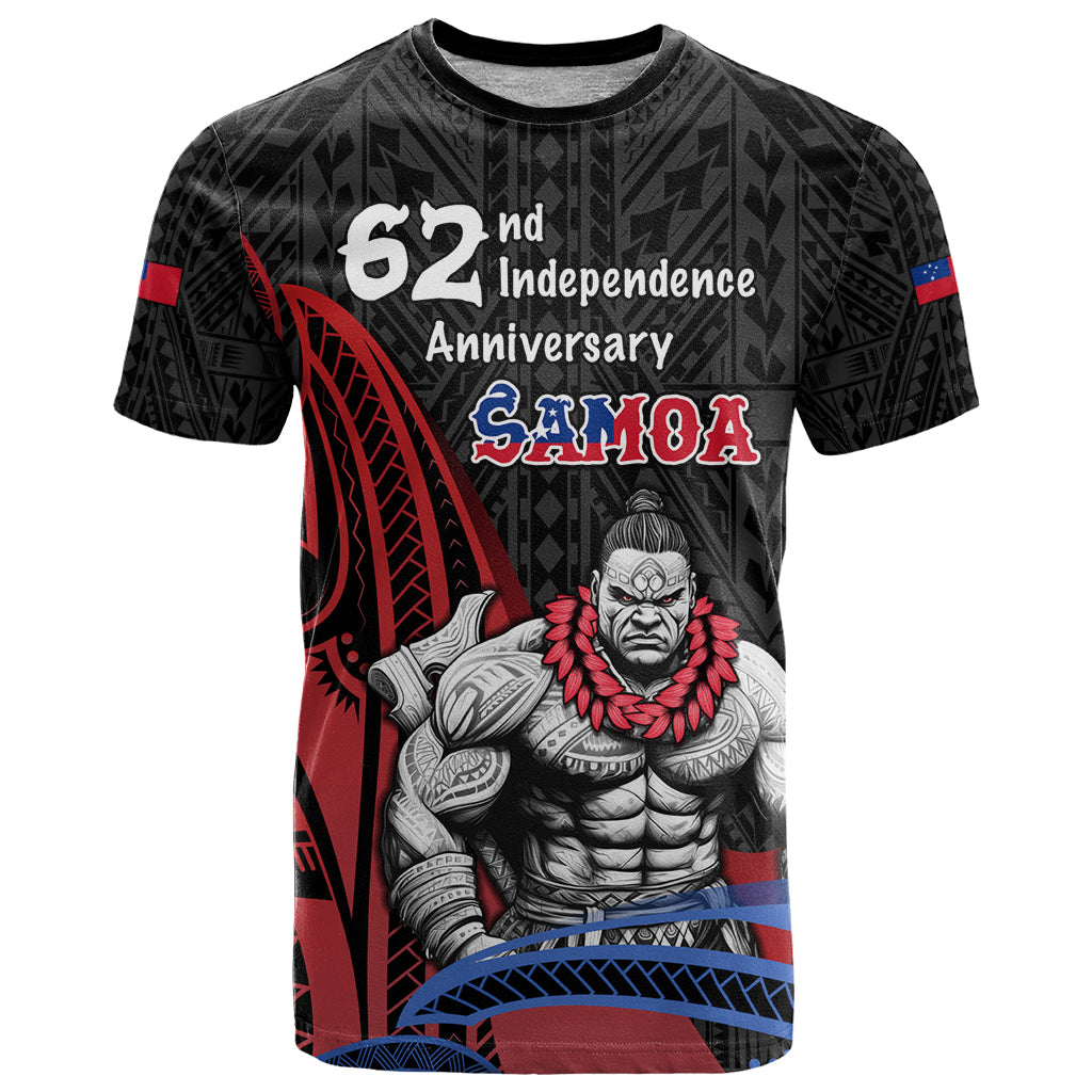 Samoa Independence Day T Shirt Samoan Warriors Ula Fala LT05 Black - Polynesian Pride