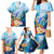 Personalised Kosrae Constitution Day Family Matching Mermaid Dress and Hawaiian Shirt Humpback Whale Tropical Flowers LT05 - Polynesian Pride