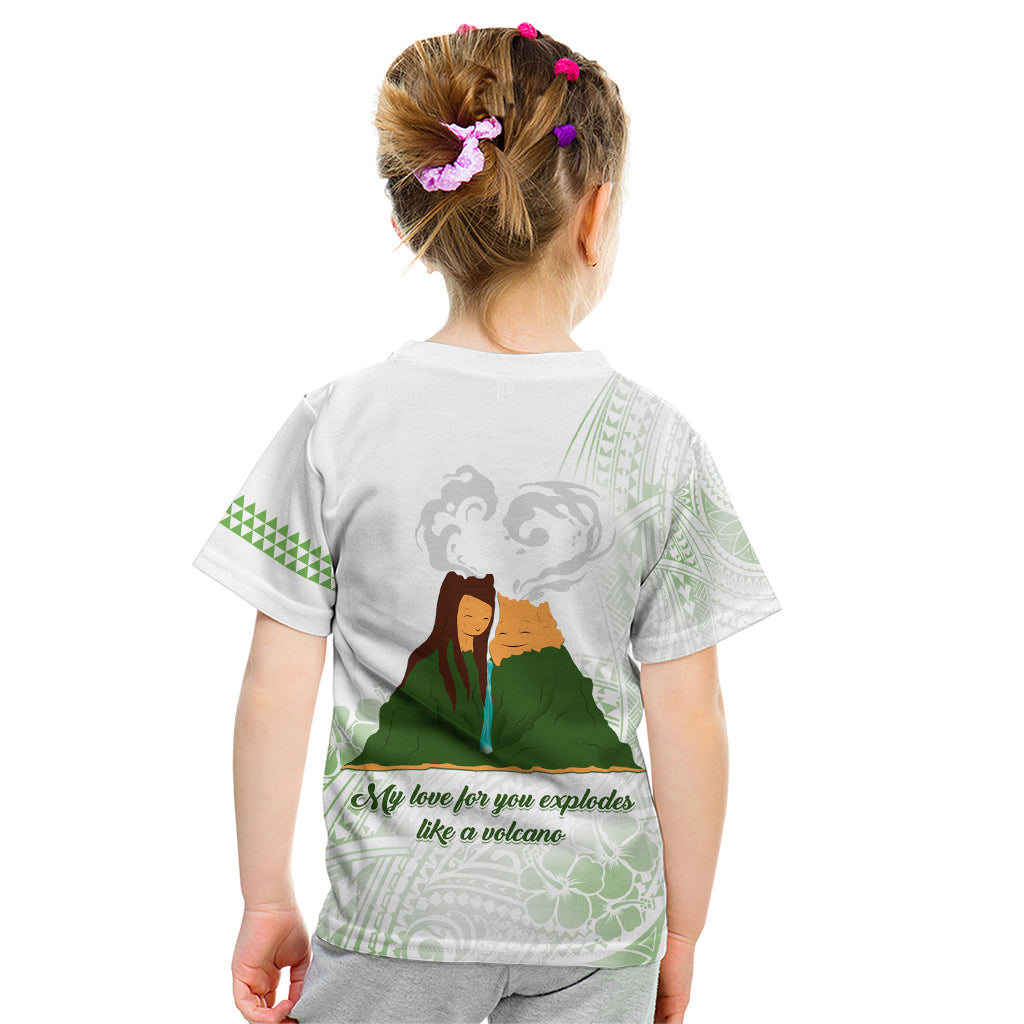 Personalised I LAVA YOU Volcano Valentine Kid T Shirt Polynesian Tribal Pattern LT05 - Polynesian Pride