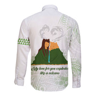Personalised I LAVA YOU Volcano Valentine Long Sleeve Button Shirt Polynesian Tribal Pattern LT05 - Polynesian Pride