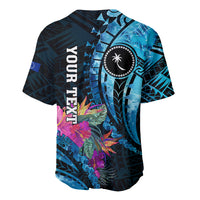 Personalised FSM Chuuk State Baseball Jersey Tropical Flowers Tribal Pattern LT05 - Polynesian Pride