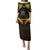 Personalised Vanuatu Father Lini Day Puletasi Polynesian Tribal Pattern LT05 Long Dress Black - Polynesian Pride