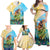 Personalised Hawaii Honolulu Festival Family Matching Off Shoulder Maxi Dress and Hawaiian Shirt Hula Girls Tropical Vibe LT05 - Polynesian Pride