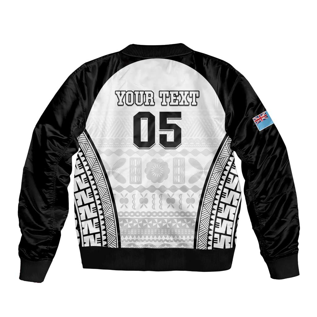 Custom Fiji Tapa Football Bomber Jacket Sporty Style
