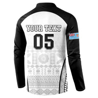 Custom Fiji Tapa Football Button Sweatshirt Sporty Style