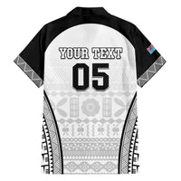 Custom Fiji Tapa Football Family Matching Puletasi and Hawaiian Shirt Sporty Style