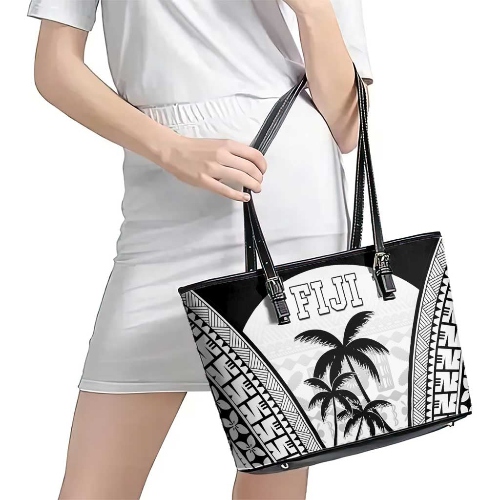 Fiji Tapa Football Leather Tote Bag Sporty Style