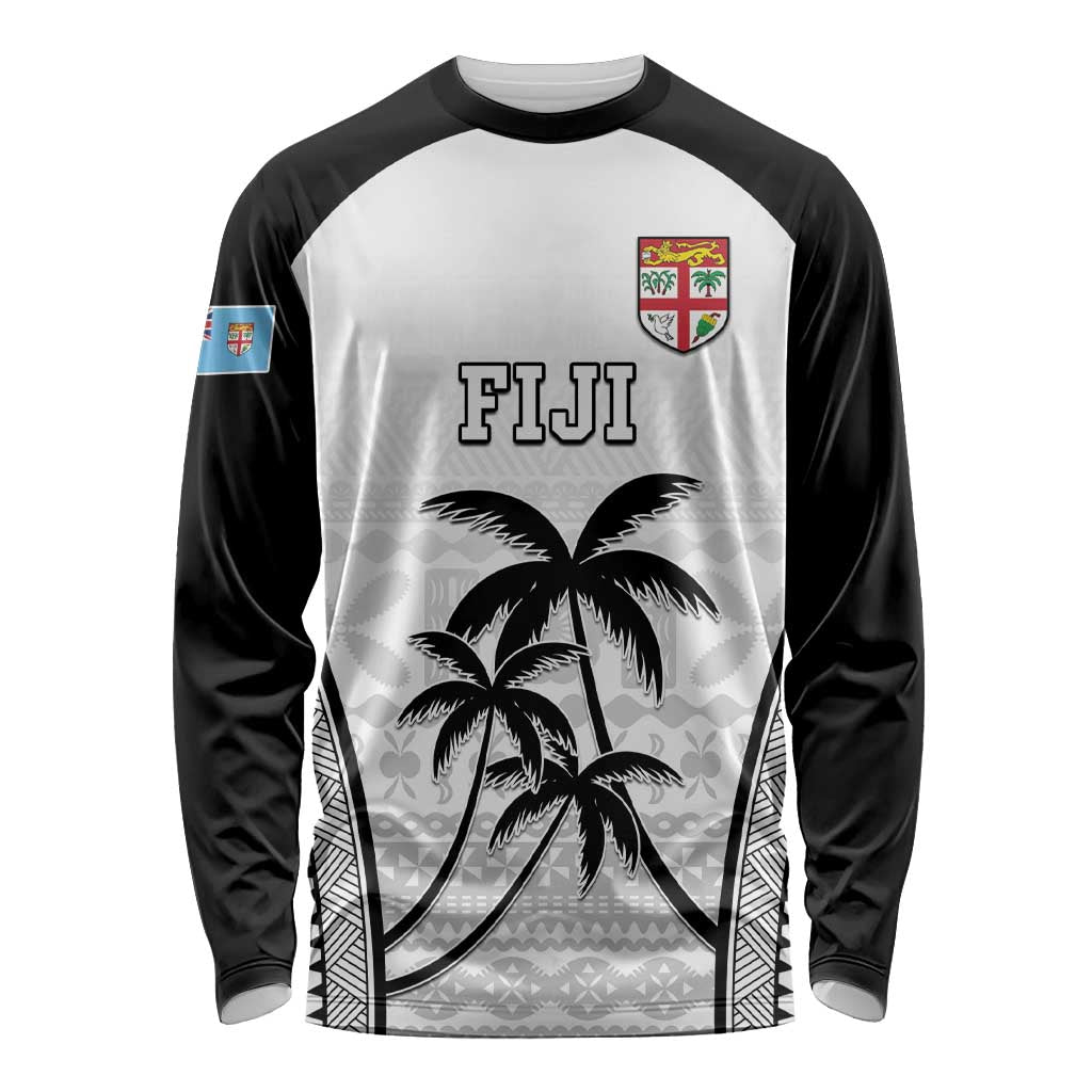 Custom Fiji Tapa Football Long Sleeve Shirt Sporty Style