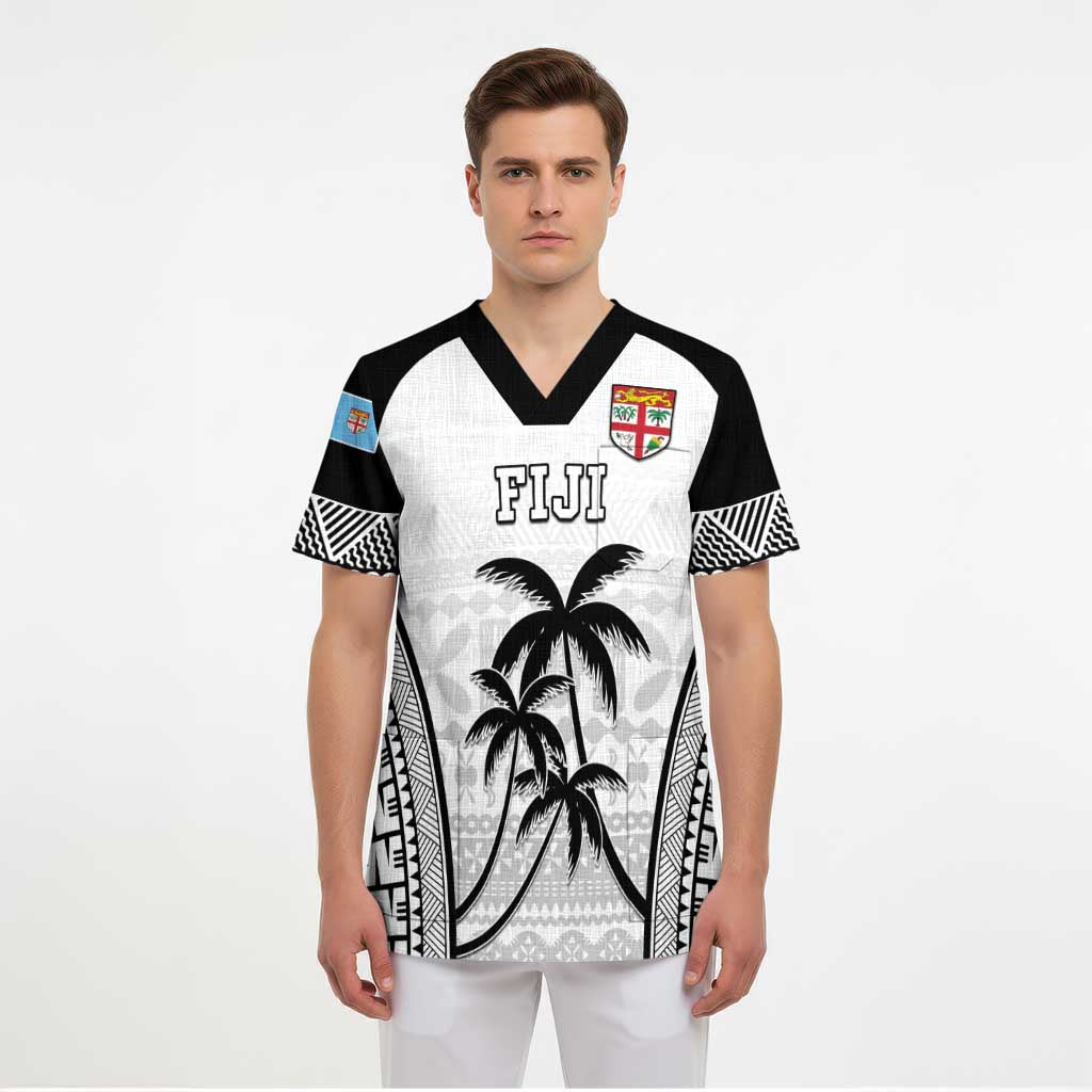 Custom Fiji Tapa Football Scrub Top Sporty Style - Polynesian Pride