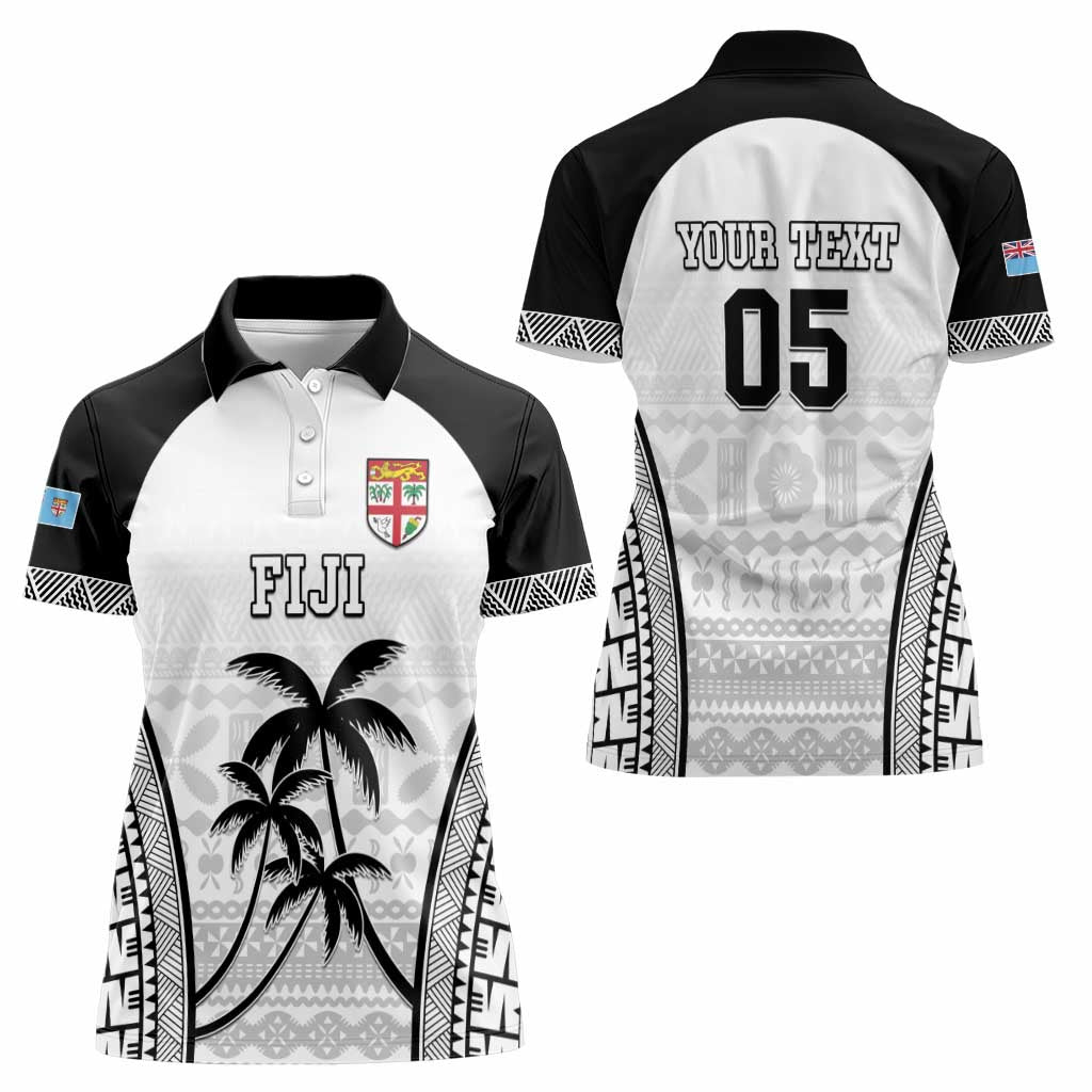 Custom Fiji Tapa Football Women Polo Shirt Sporty Style