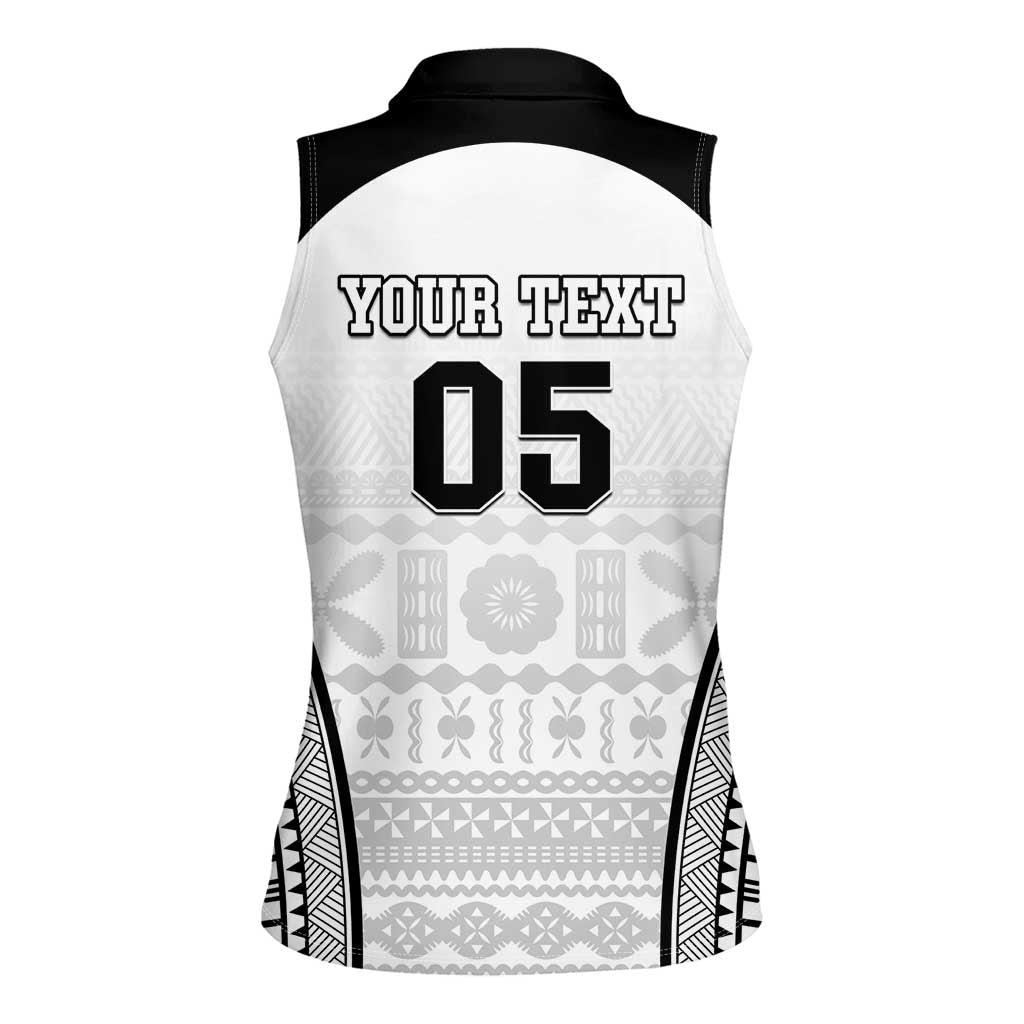 Custom Fiji Tapa Football Women Sleeveless Polo Shirt Sporty Style