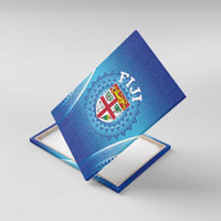 Fiji Football Canvas Wall Art Fijian Tapa Pattern