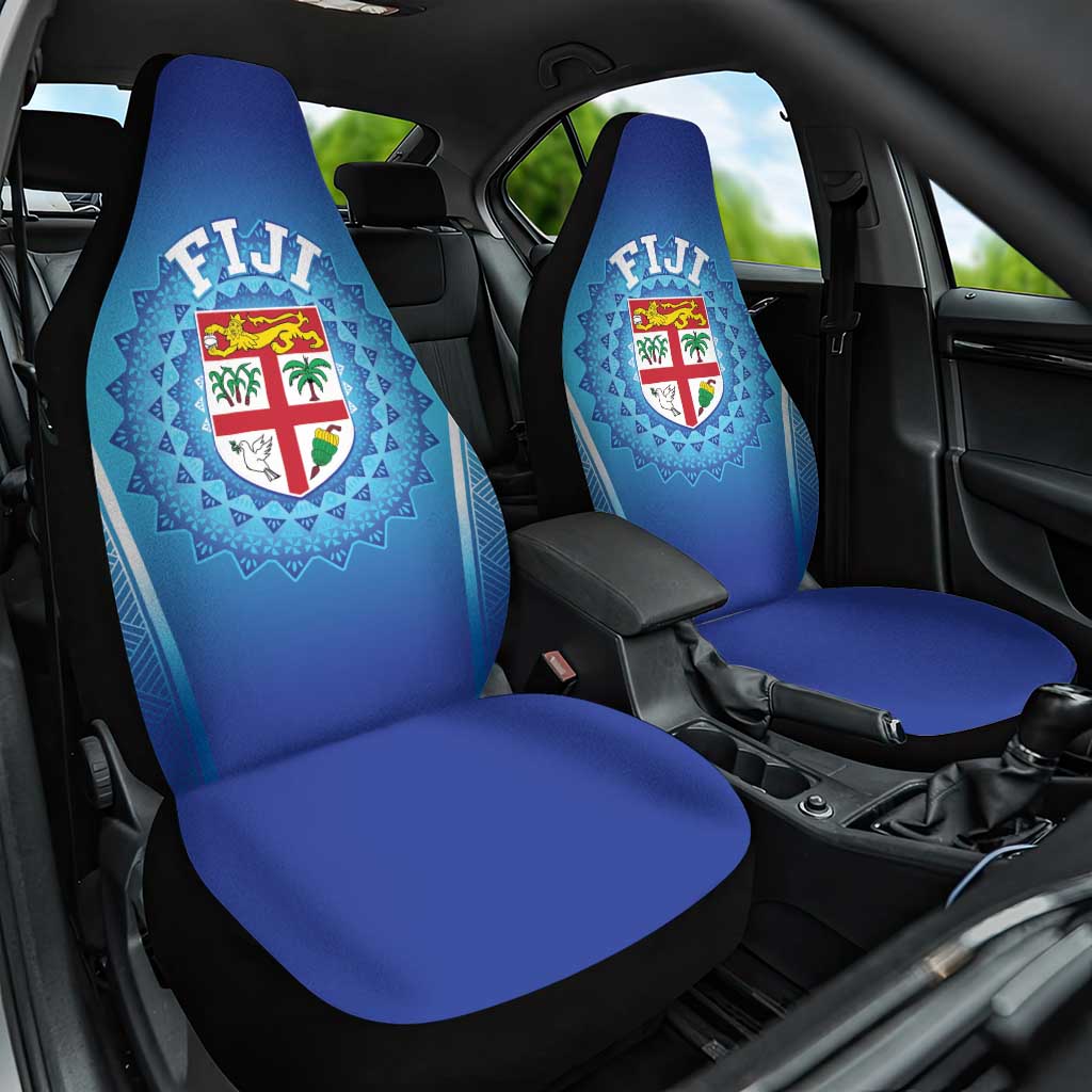 Fiji Football Car Seat Cover Fijian Tapa Pattern