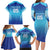 Custom Fiji Football Family Matching Long Sleeve Bodycon Dress and Hawaiian Shirt Fijian Tapa Pattern