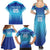 Custom Fiji Football Family Matching Summer Maxi Dress and Hawaiian Shirt Fijian Tapa Pattern